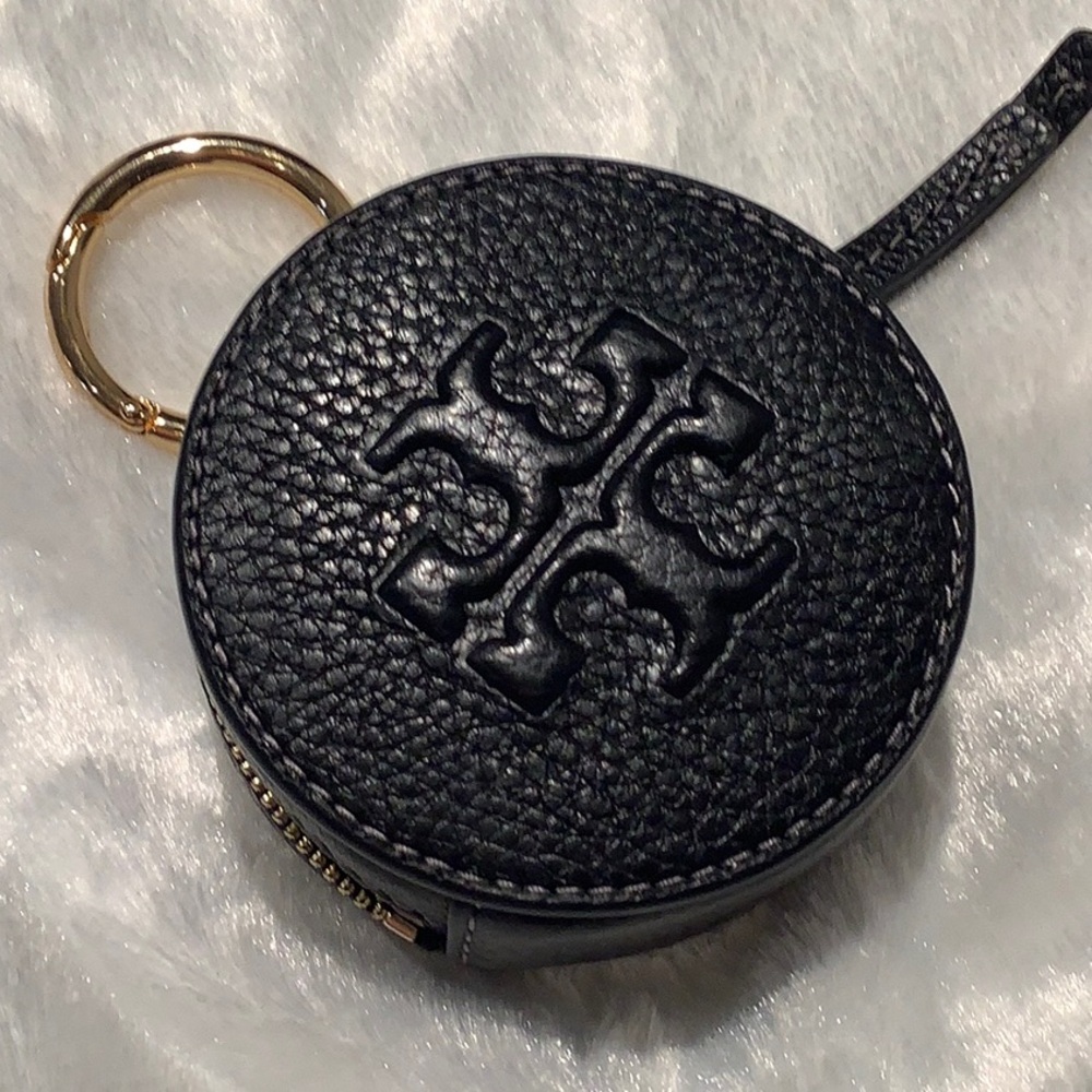 Tory Burch Black Leather Coin Pouch